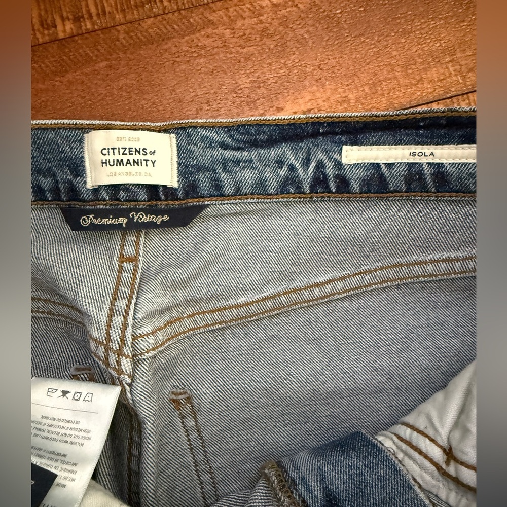 Citizens of Humanity Cropped Isola Raw Hem Premium Vintage Jeans-Size 27 - Picture 9 of 14